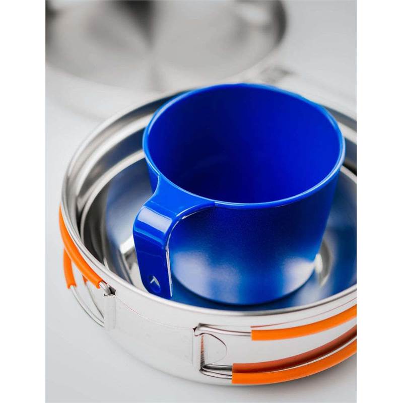 GSI Outdoors Glacier Stainless 1 Person Mess Kit-4